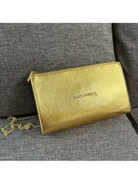 Dolce & Gabbana The One Golden Pouch On Chain New Authentic